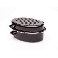 Max Home EA-7330 Γάστρα Οβάλ από Αλουμίνιο 32cm 4lt Μαύρη