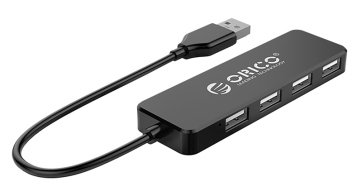 ORICO USB hub FL01 4x θυρών USB 2.0 480Mbps USB σύνδεση μαύρο