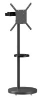 BRATECK βάση τηλεόρασης δαπέδου FS38-44TWE 32-65" έως 50kg με 2x ράφια ροδάκια μαύρη