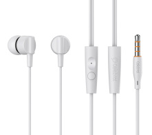 CELEBRAT earphones με μικρόφωνο G35 3.5mm σύνδεση 10mm 1.2m λευκά