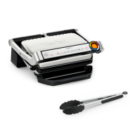 Tefal Optigrill Upgrade + Tong Sus Τοστιέρα Γκριλιέρα με Αποσπώμενες Πλάκες 2000W Inox