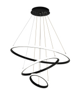 Powertech Κρεμαστό Φωτιστικό Ρυθμιζόμενο LED με Ψυχρό Λευκό Φως 60x60εκ. Μαύρο