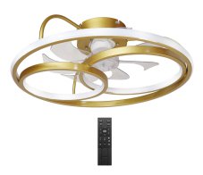 Powertech Smart Ανεμιστήρας Οροφής HLL-0178 με LED 50W Ø50x21cm Χρυσός