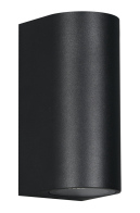 POWERTECH φωτιστικό τοίχου HLL-0188 για 2x GU10 λάμπες μεταλλικό IP65 μαύρο