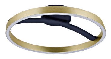 POWERTECH LED φωτιστικό οροφής HLL-0199 29W 4000K Φ38x10cm χρυσό/μαύρο