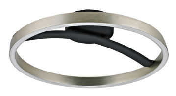 POWERTECH LED φωτιστικό οροφής HLL-0200 29W 4000K Φ38x10cm ασημί/μαύρο