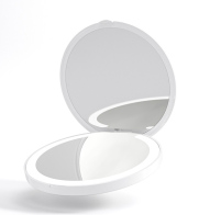 HOME USE καθρέφτης χειρός HUH-0184 με LED φως 1x/3x zoom 180mAh λευκός