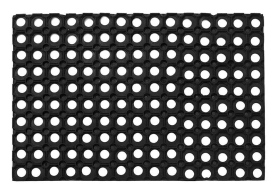 HOME USE πατάκι εισόδου HUH-0209 αντιολισθητικό καουτσούκ 60x40cm 16mm πάχος μαύρο