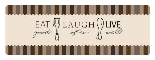 HOME USE πατάκι κουζίνας HUH-0218 αντιολισθητικό 120x40cm 3.5mm πάχος καφέ