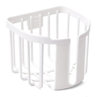 HOME USE επιτοίχια χαρτοθήκη μπάνιου HUH-0223 με αυτοκόλλητο 11x14x13.5cm λευκή