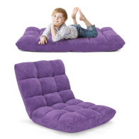 Costway Πτυσσόμενη Πολυθρόνα Δαπέδου με Ρυθμιζόμενη Πλάτη σε 14 Θέσεις HV10355VT