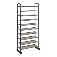 Costway Μεταλλική Παπουτσοθήκη με 10 Ράφια 66 x 29 x 152 cm HW63424