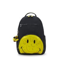 Kipling Smiley Σακίδιο Πλάτης για Laptop 17" Seoul Lap Yellow Fun Black