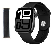 INTIME smartwatch A10 Pro με 2x λουράκια heart rate 2.04" AMOLED IP65 μαύρο