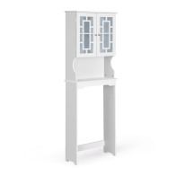 Costway Ντουλάπι Μπάνιου με 3 Ράφια και Θήκη για Πλυντήριο 60 x 22 x 170.5 cm JV10740WH