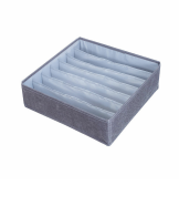 Υφασμάτινο Κουτί Οργάνωσης 7 θέσεων Γκρι 32 x 32 x 9 cm