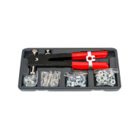 Kraft&Dele Σετ Πριτσιναδόρος Σπειρωμάτων Χειρός M3-M8 με Πριτσίνια 106 τμχ KD-10555