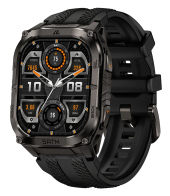 KOSPET smartwatch TANK M4C heart rate 1.96" AMOLED GPS 5 ATM & IP69K με φακό μαύρο