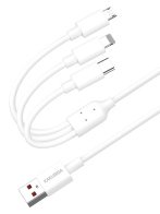 KAKUSIGA καλώδιο USB σε USB-C/Lightning/Micro USB KSC-1021 5A 1.2m λευκό