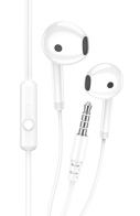 KAKUSIGA earphones με μικρόφωνο KSC-1301 3.5mm σύνδεση 14mm 1.1m λευκά
