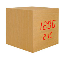 LTC ψηφιακό ρολόι LXLTC04 με ξυπνητήρι & θερμόμετρο επιτραπέζιο καφέ