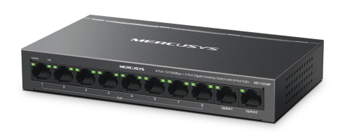 MERCUSYS Desktop Switch MS110CMP 8x 10/100Mbps PoE+ 2x Gigabit Ver. 1.0