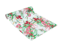 Maxwell & Williams Runner 150x33cm Βαμβακερό Κόκκινο/Λευκό Festive Flora