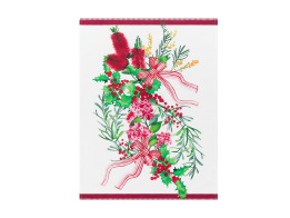 Maxwell & Williams Πετσέτα 50x70cm Βαμβακερή Κόκκινη/Λευκή Festive Flora