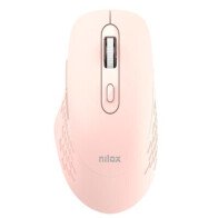 Nilox NXMODWI03 Dual (Wireless and Bluetooth) Mouse 1600 DPI, 6 Buttons, Silent, Pink