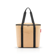Reisenthel Θερμομονωτική Τσάντα Κρεμ Raffia Black 15lt -Thermoshopper 38x35x16cm