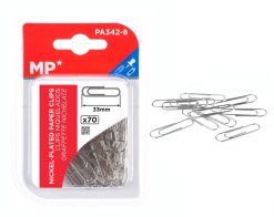 MP συνδετήρες PA342-8 μεταλλικοί 33mm ασημί 70τμχ