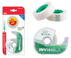 MP βάση και κολλητική ταινία Invisible PA508-03 19mm 33m διάφανη