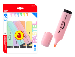 MP σετ μαρκαδόροι υπογράμμισης PE505 πάχος μύτης 2-5mm διάφορα χρώματα 6τμχ