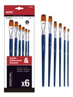 ARTIX PAINTS σετ πινέλων ζωγραφικής PP228 μπλε 6τμχ