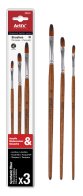 ARTIX PAINTS σετ πινέλων ζωγραφικής PP231 καφέ 3τμχ