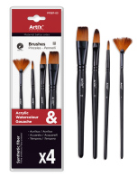 ARTIX PAINTS σετ πινέλων ζωγραφικής PP387-03 μαύρο 4τμχ