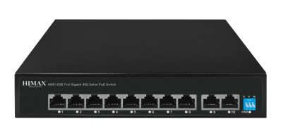 HIMAX PoE switch PS1802G 8x Ethernet PoE & 2x Ethernet θύρες έως 1000Mbps