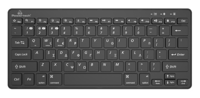 POWERTECH ασύρματο πληκτρολόγιο PT-1153 2.4GHz & Bluetooth μαύρο
