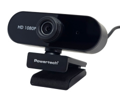POWERTECH web camera PT-1382 2MP 1080p FHD ρυθμιζόμενη εστίαση 1.5m μαύρη
