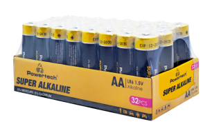 POWERTECH αλκαλικές μπαταρίες Super Alkaline PT-1401 AA 1.5V 32τμχ