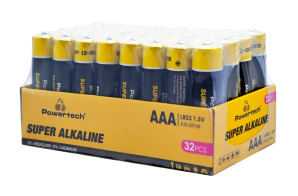 POWERTECH αλκαλικές μπαταρίες Super Alkaline PT-1402 AAA 1.5V 32τμχ