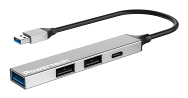 POWERTECH USB hub PT-1413 4x θυρών USB 3.2 5Gbps USB σύνδεση γκρι