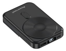 POWERTECH power bank με οθόνη PT-1416 10000mah magnetic wireless 22.5W μαύρο