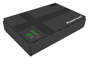 POWERTECH mini DC UPS PT-1434 18W 10400mAh 3x DC USB/LAN/POE μαύρο