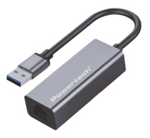 POWERTECH αντάπτορας δικτύου PT-1454 USB 1000Mbps Ethernet γκρι