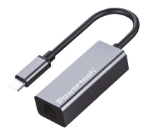 POWERTECH αντάπτορας δικτύου PT-1455 USB-C 1000Mbps Ethernet γκρι