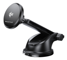 POWERTECH ασύρματος φορτιστής & βάση smartphone αυτοκινήτου PT-1492 Qi2 15W μαύρος