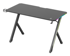 POWERTECH gaming γραφείο PT-1498 με RGB φωτισμό 120x60x75cm μαύρο