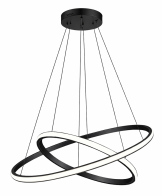 POWERTECH LED φωτιστικό οροφής PT-1525 25W 4000K Φ40x120cm μαύρο