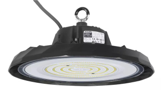 POWERTECH LED φωτιστικό καμπάνα PT-1531 100W 6500K Φ30x11cm IP65 μαύρο